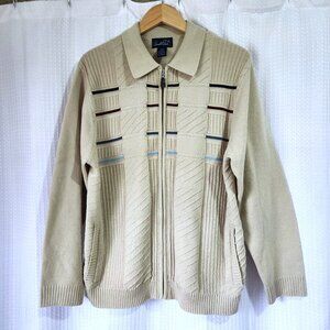 Arnold Palmer Cardigan Sweater Size Medium (40) Knit Full Zip with Pockets